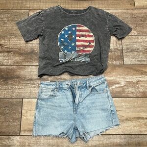 USA Smiley Face | Short Sleeve Tshirt